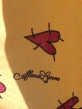 Alma Lynne 1997 Cross Stitch Heart Scarf HAV-A-HANK Brand Bandana